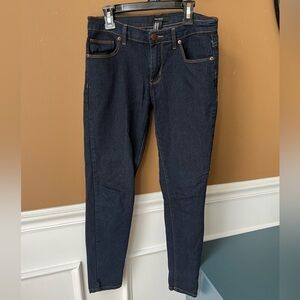 Forever 21 Women's Dark Blue Skinny Jeans Size 26 Y2K